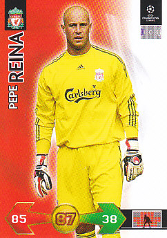 Pepe Reina Liverpool 2009/10 Panini Super Strikes CL #191